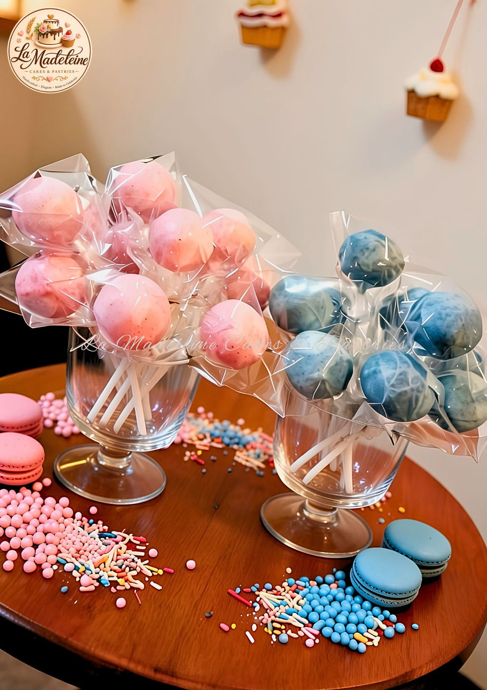 Pink or Blue? Baby Reveal Cake Pops