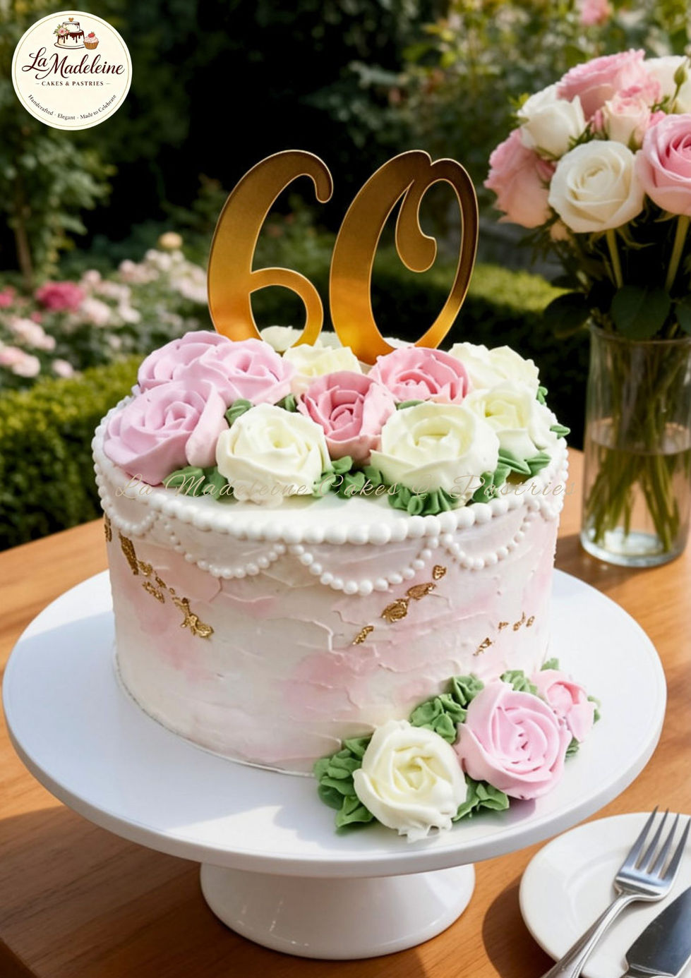 Blush Rose Diamond Jubilee Cake