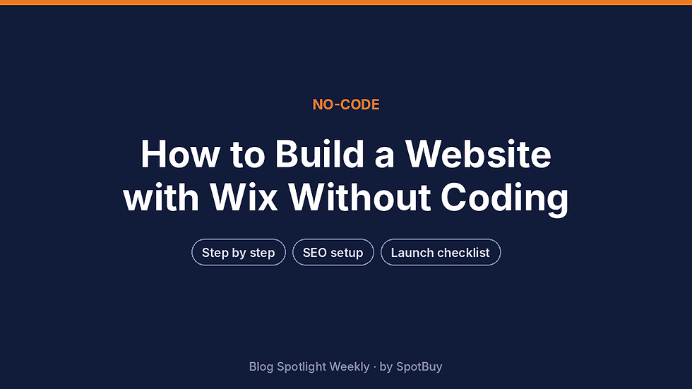 How to build a website with Wix without coding