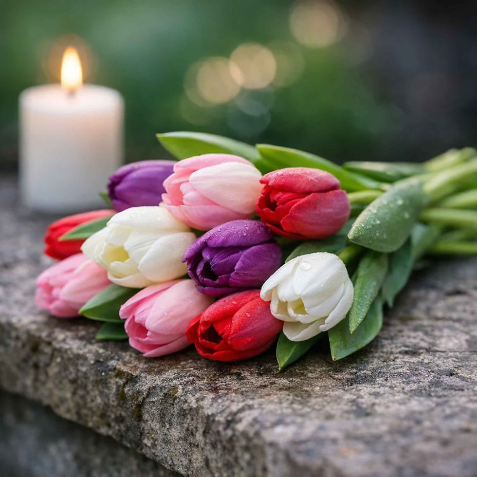 Frühlingsblumen bei der Trauerfeier – zarte Zeichen von Erinnerung, Kraft und neuem Leben