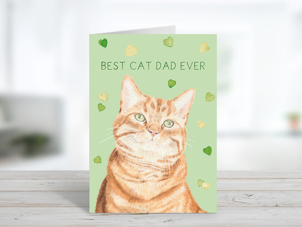 Thumbnail: 'Best Cat Dad Ever' Greeting Card