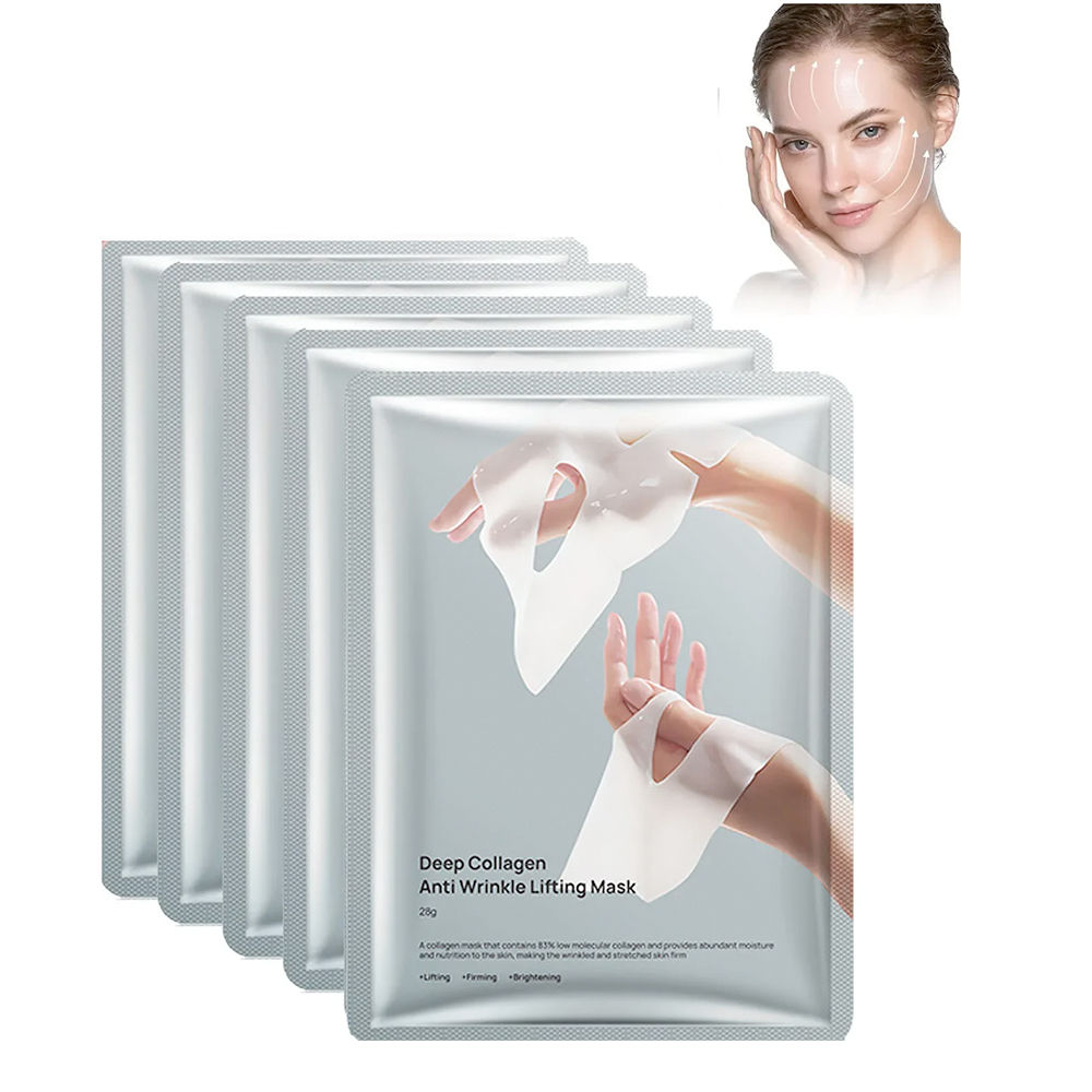 Máscara Facial de Colágeno Profundo para Rugas e Efeito Lifting