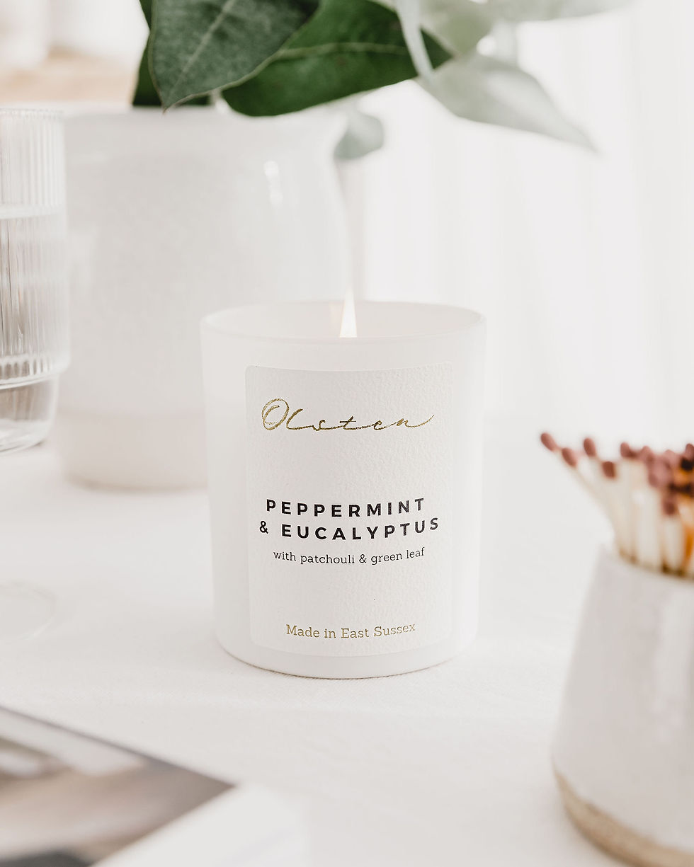 Olsten Peppermint and Eucalyptus Candle