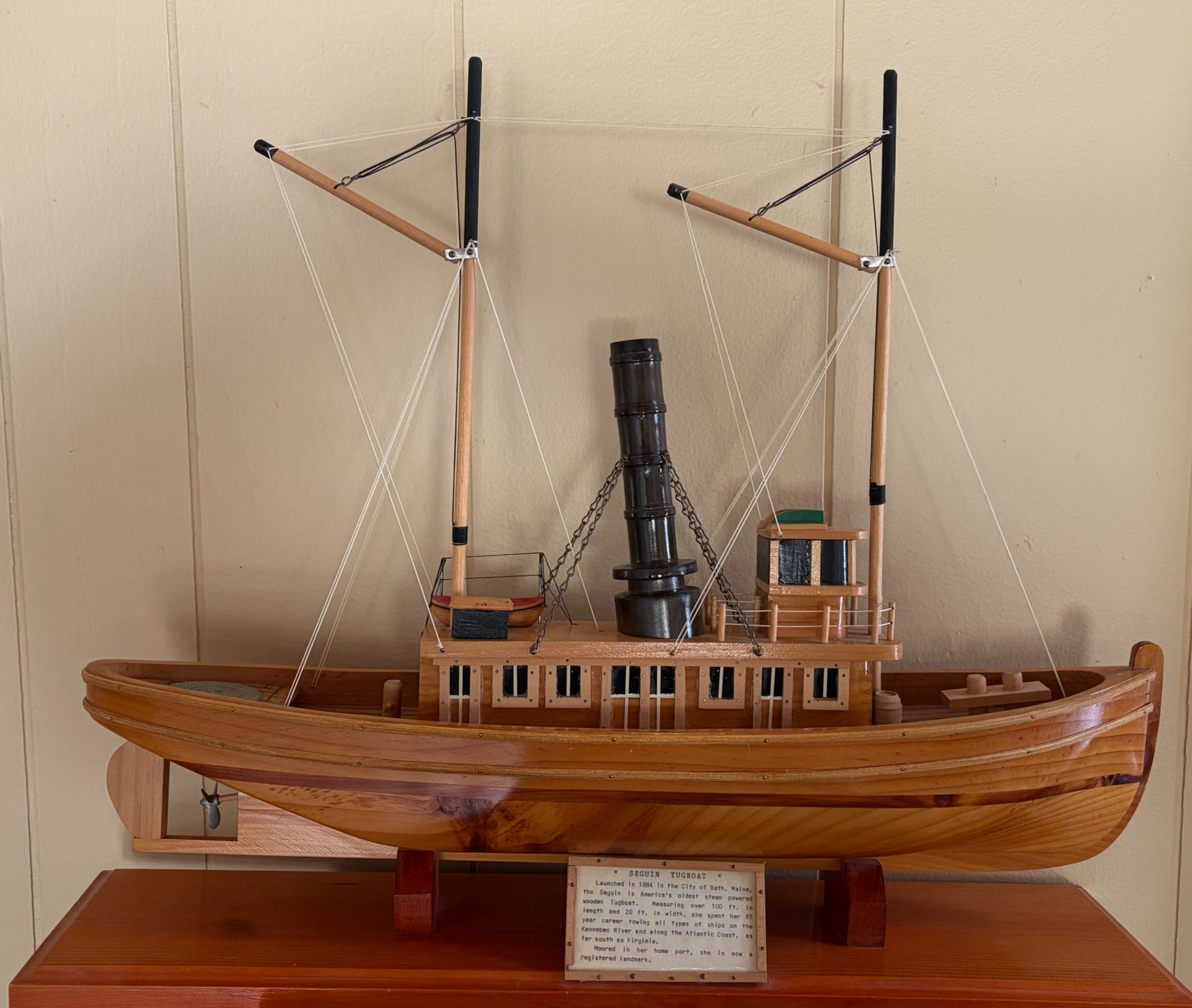 Vintage 1960 wooden Tug Boat