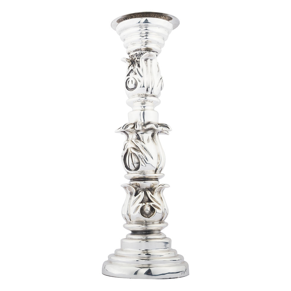 Miniatura: Candelabro de Plata Hojas Medianas