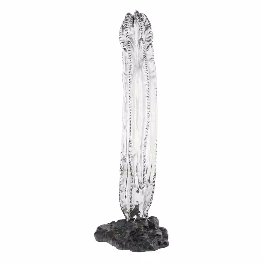 San Pedro Silver Cactus Sculpture Small