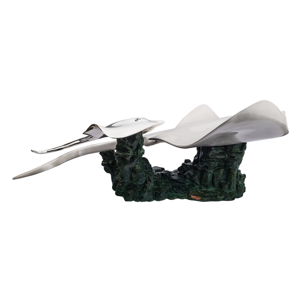 Miniatura: Mother & Child Manta Rays Statue