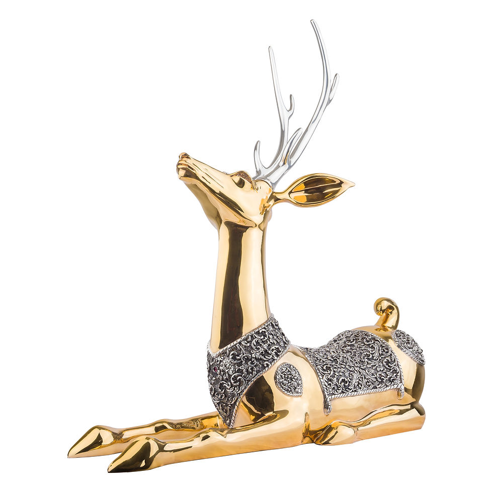 Thumbnail: Thai Golden Deer Sculpture - Big Sambar Deer