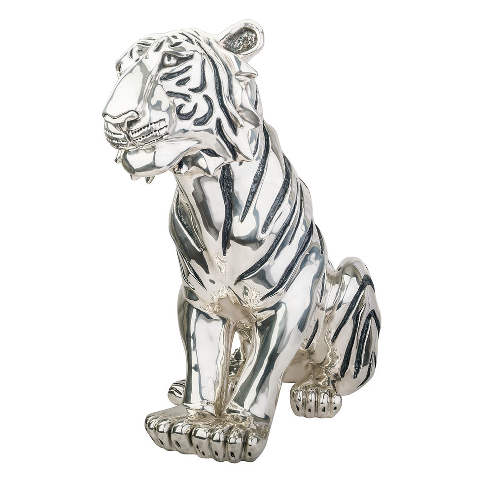 Thumbnail: Silver Tiger Sculpture