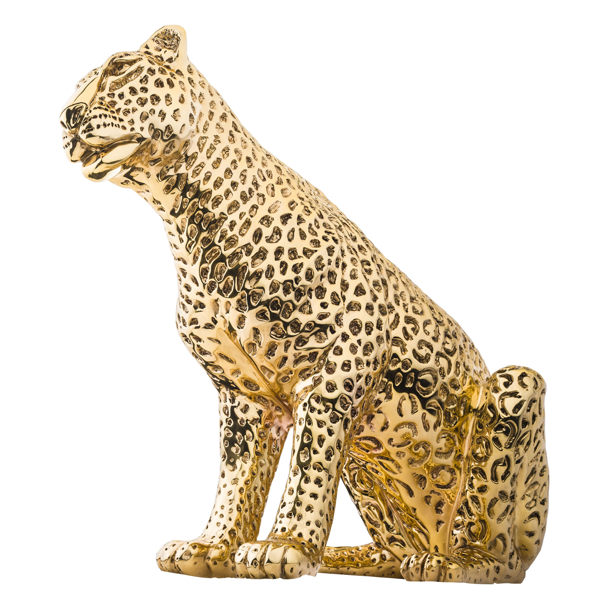 Leopardo Sentado en Oro
