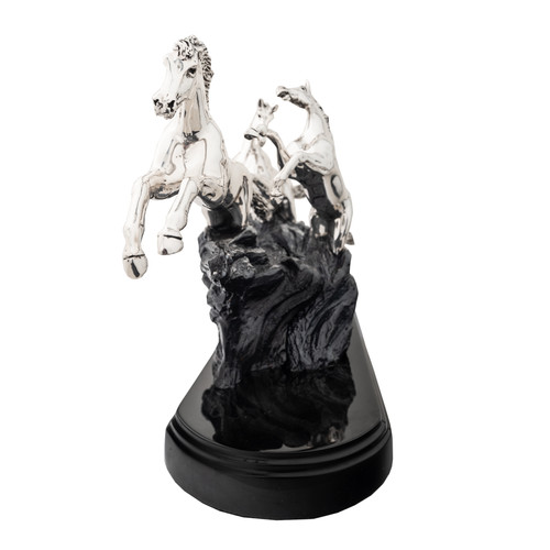 銀の馬の像を実行します | DArgenta | Unique Gifts | Home Decor