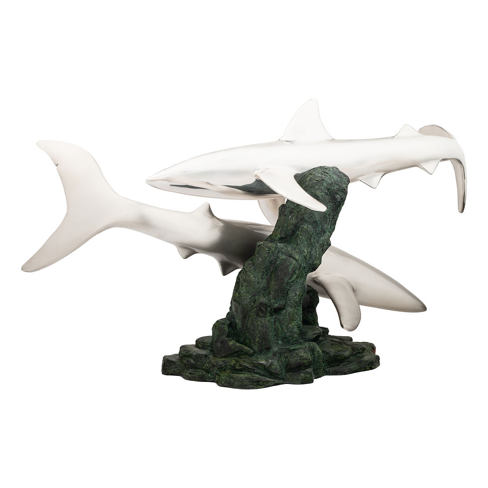 Thumbnail: Silver Shark Sculpture