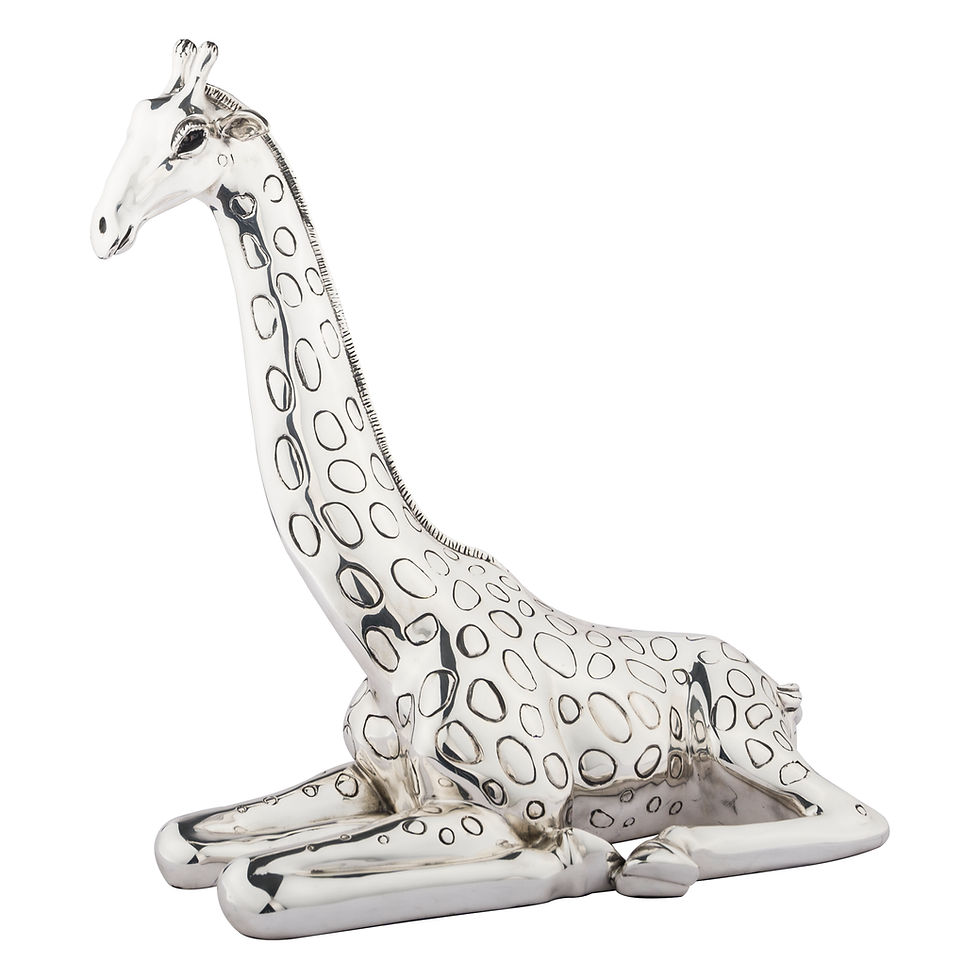 Miniatura: Escultura de Jirafa en Plata