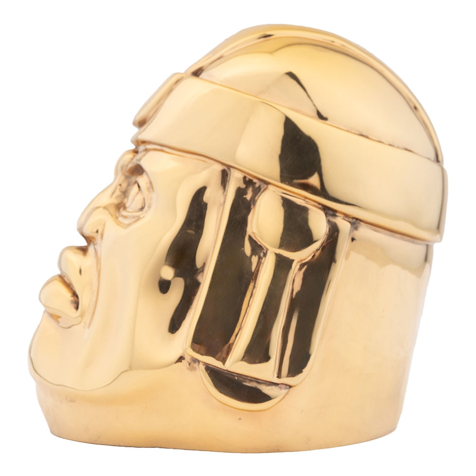 Miniatura: Gold vessel in the shape of a head