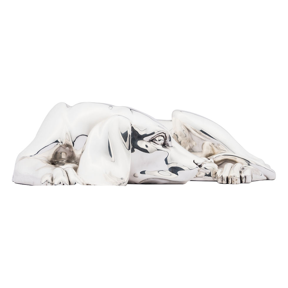 Thumbnail: Silver Dog Sculpture