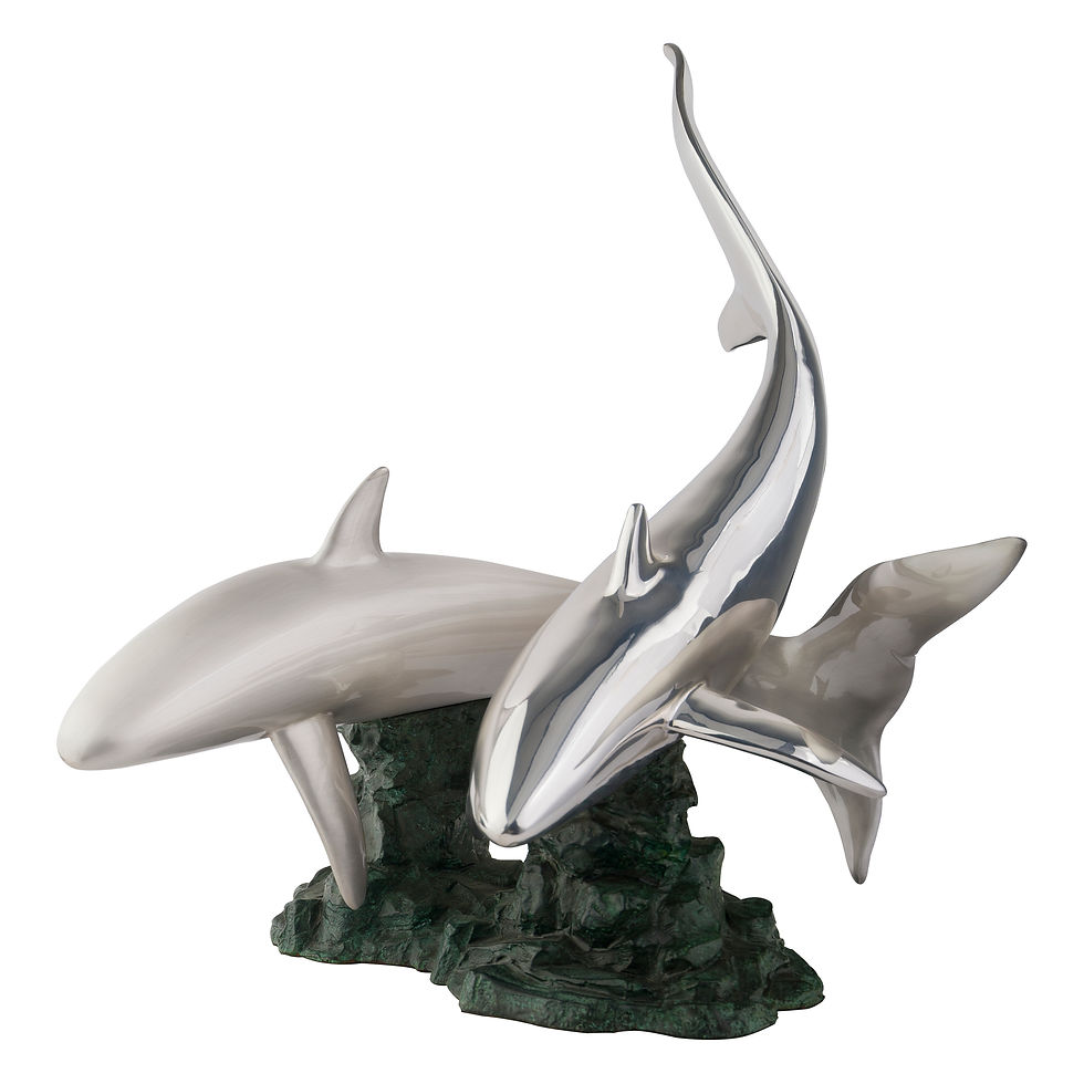 Thumbnail: Silver Shark Sculpture