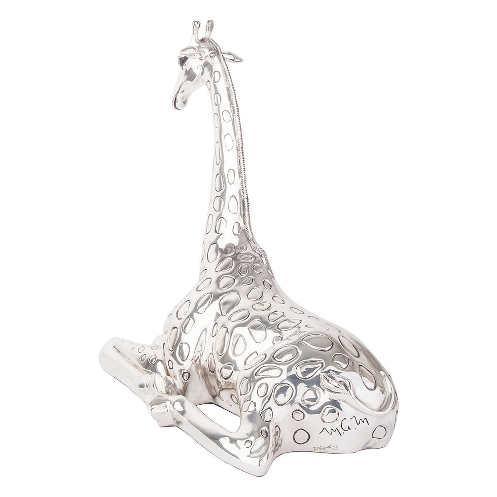 Miniatura: Escultura de Jirafa en Plata