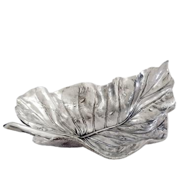 Elephant Ear Leas Srebrny Miska Cenice Centerpiece
