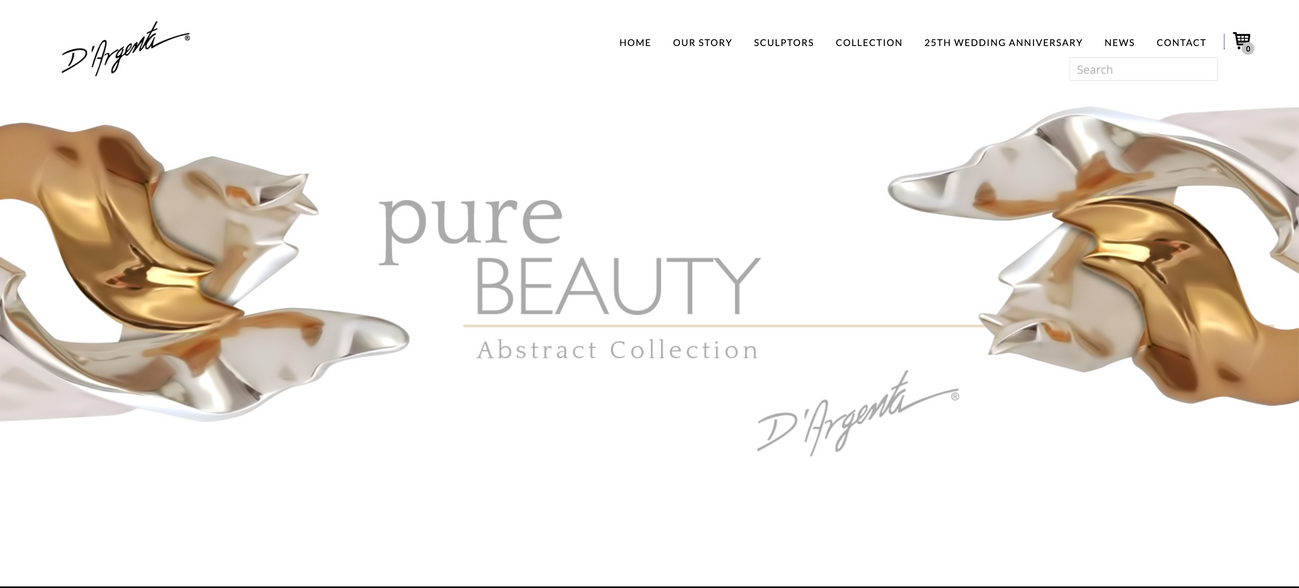 El tercer sitio de D'Argenta, que abría con la colección abstracta 'Pure Beauty'