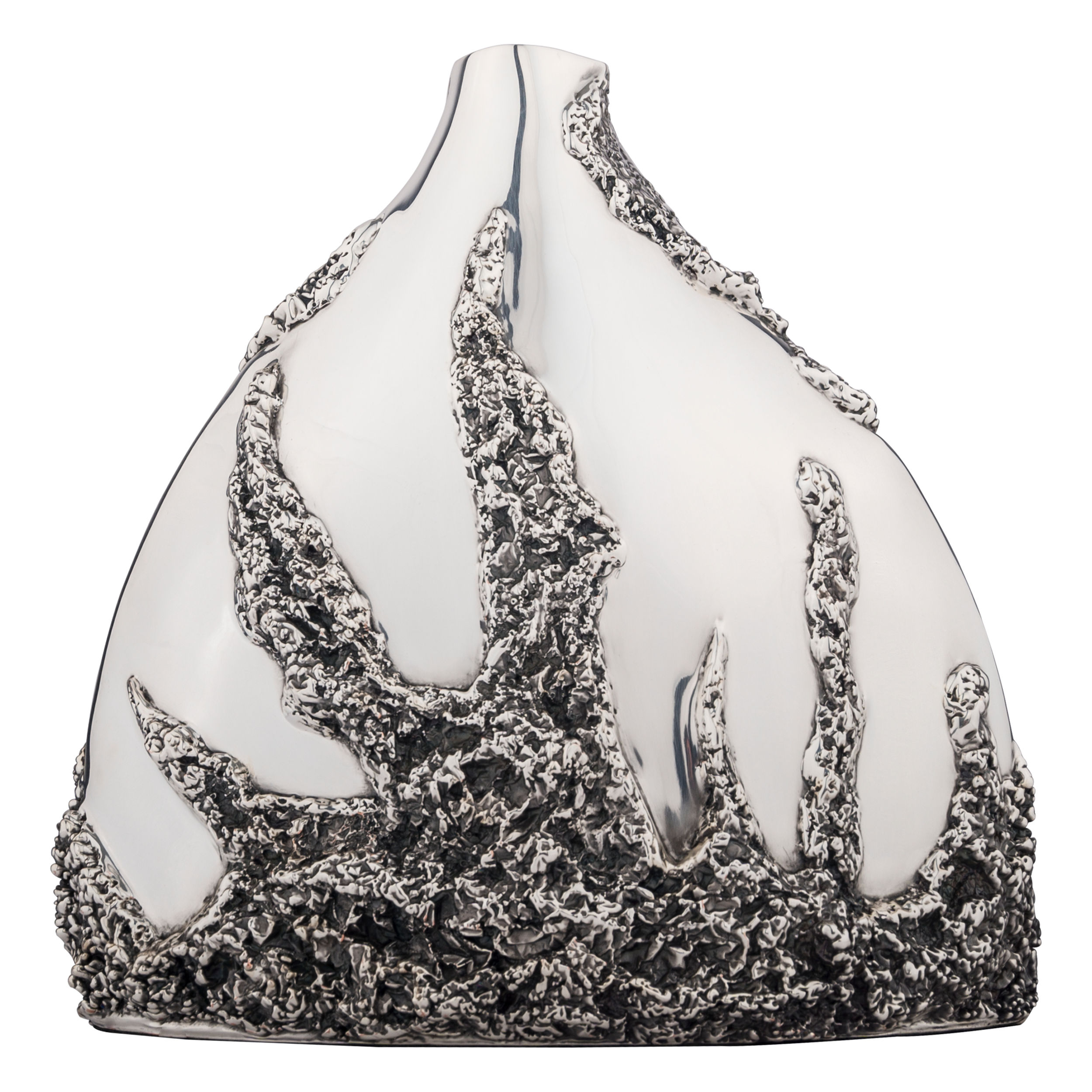 Curved thin triangle vase