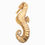 Thumbnail: Wall Mounted Gold Seahorse Statue