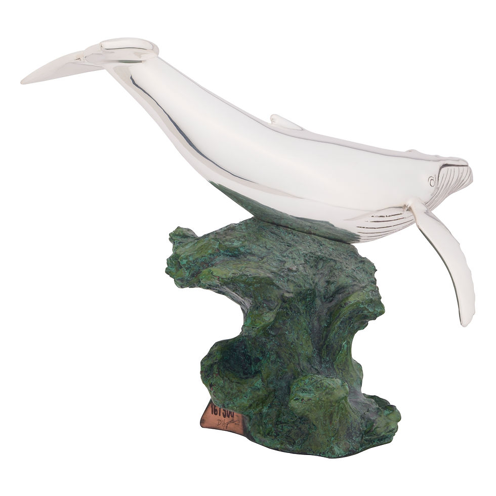 Thumbnail: Blue Whale Sculpture in Silver