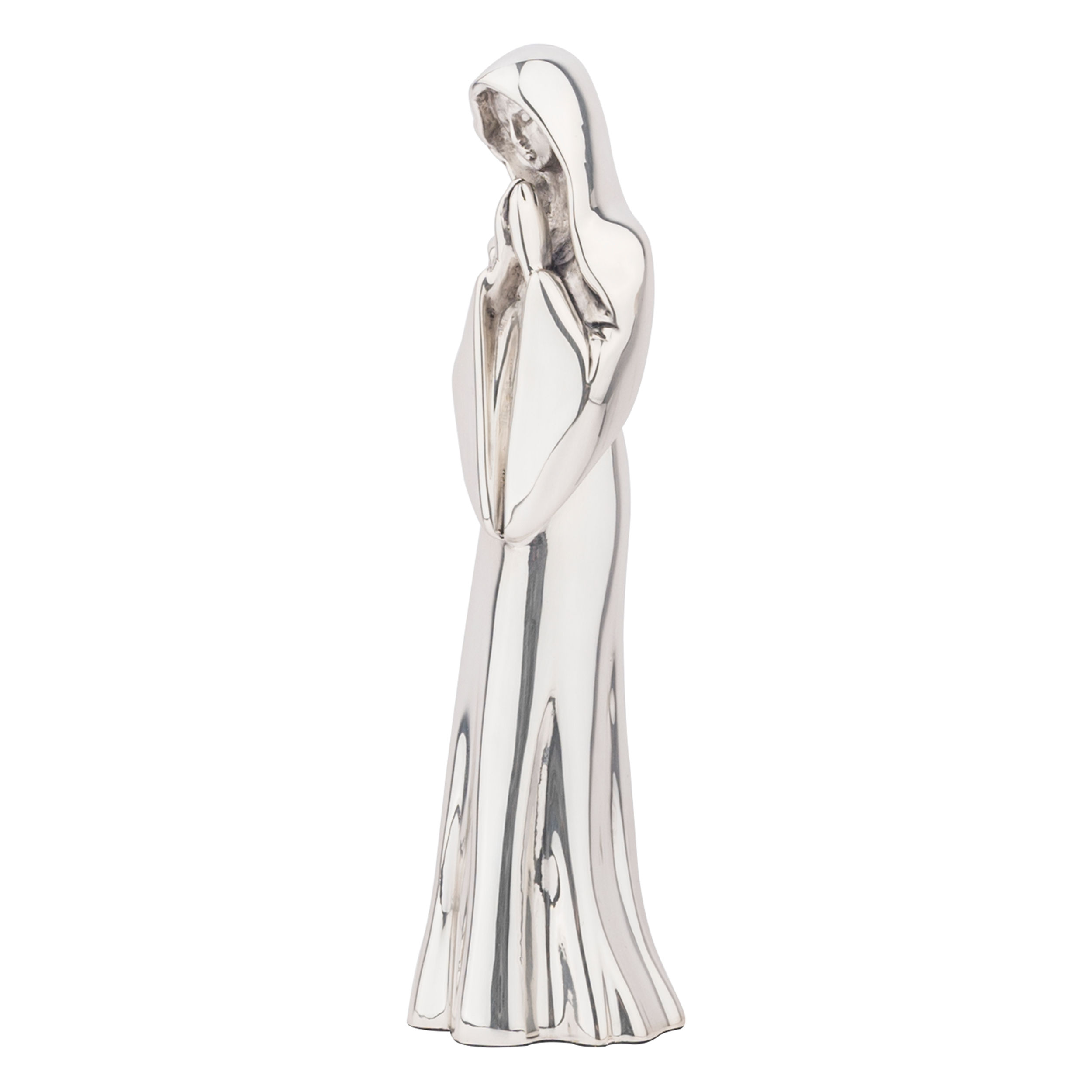 Silver sculpture of the Virgin of Guadalupe