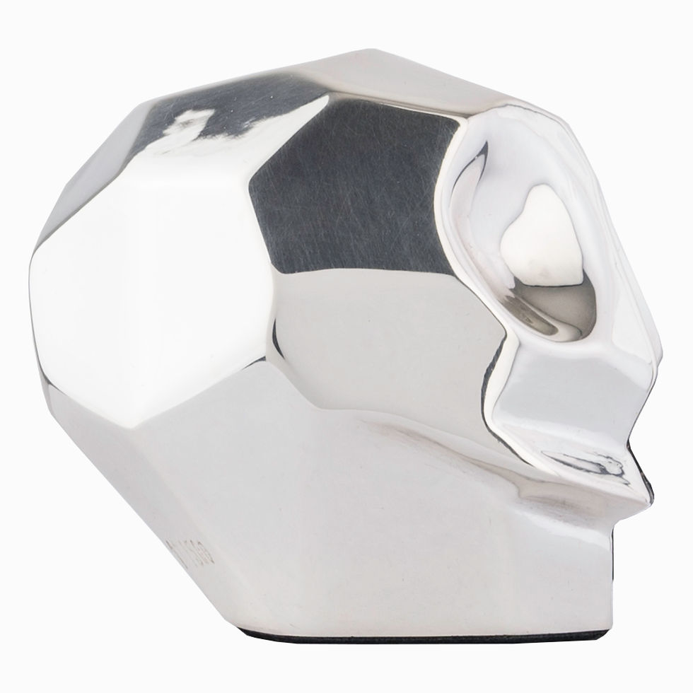 Thumbnail: Faceted Silver Tzompantli Sculpture