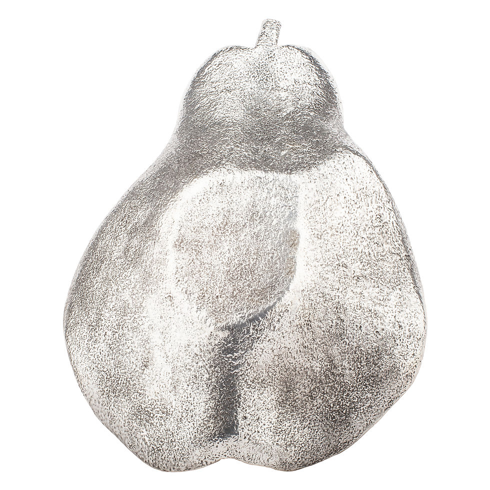 Thumbnail: Silver Fruit Bowl Tropical Leaf