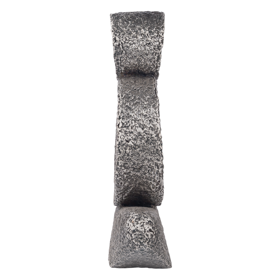 Grey metal swan statue