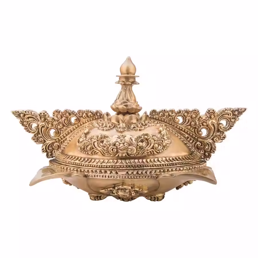 Large Oval Imperial Gold Jewelry Box