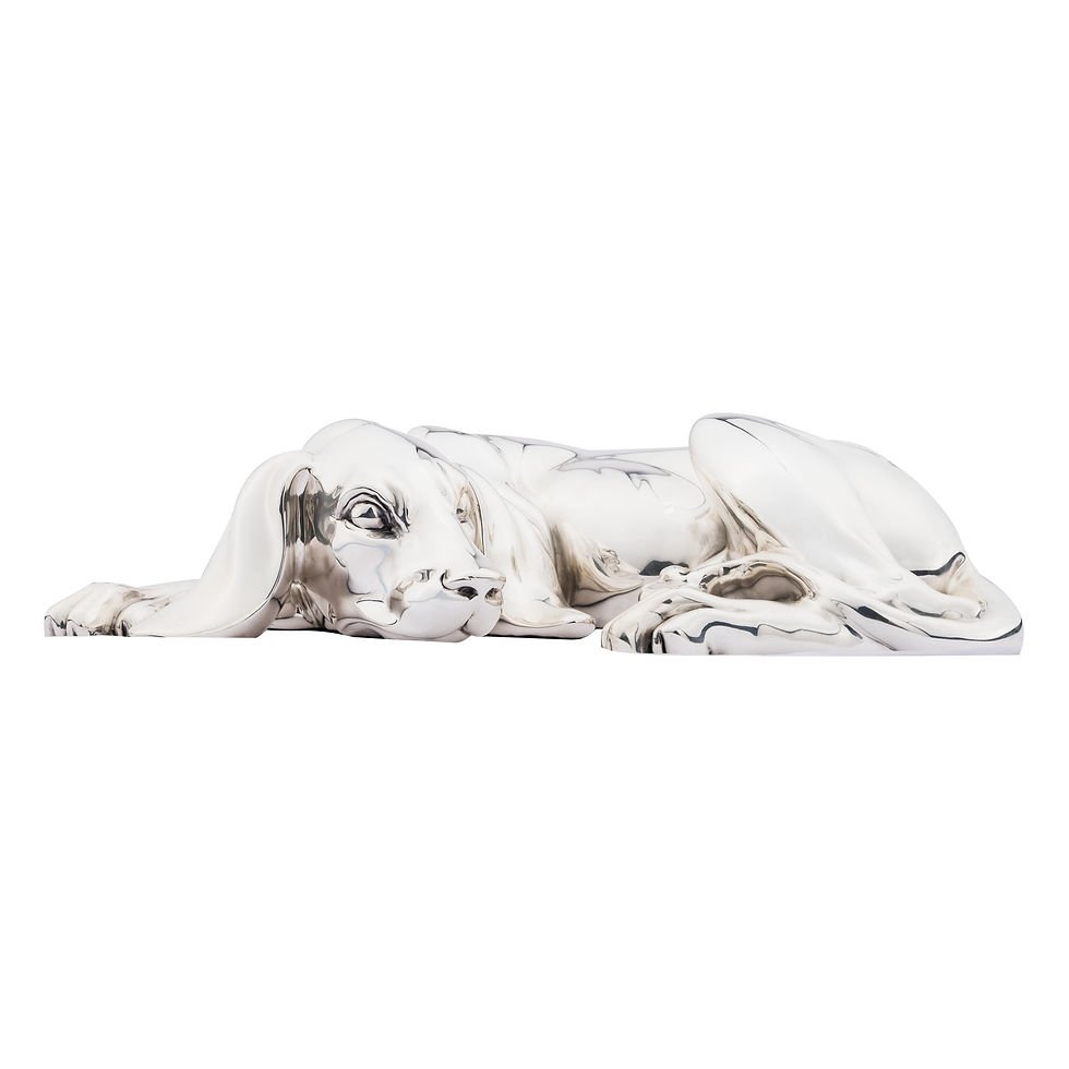 Thumbnail: Silver Dog Sculpture