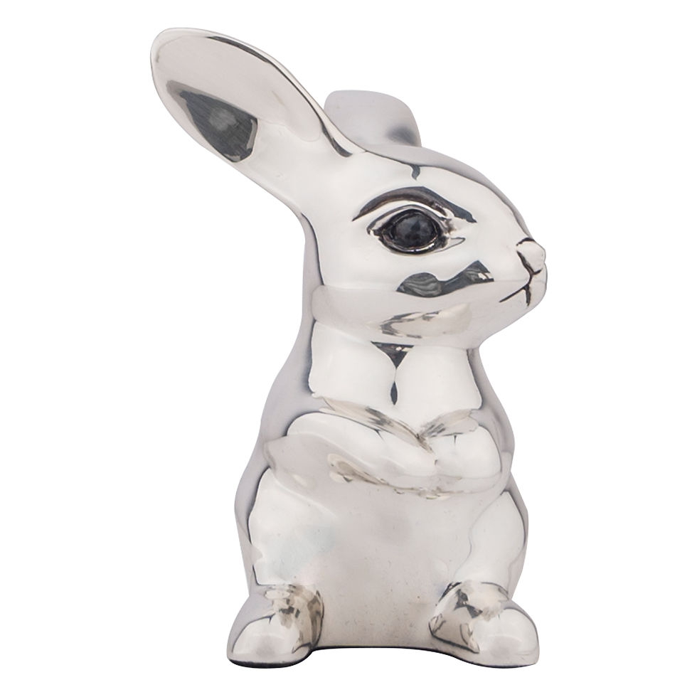 Miniatura: Figurita de Conejo de Plata
