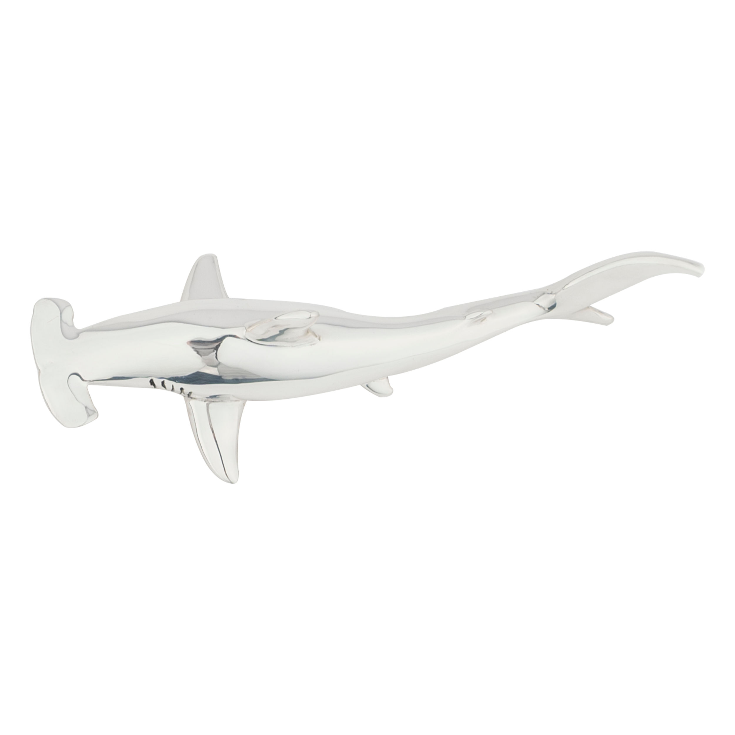 Figura de Tiburón Martillo en Plata