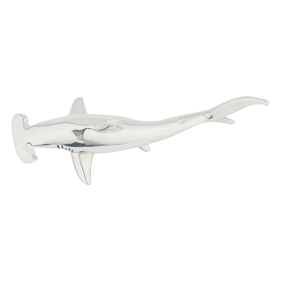 Miniatura: Figura de Tiburón Martillo en Plata