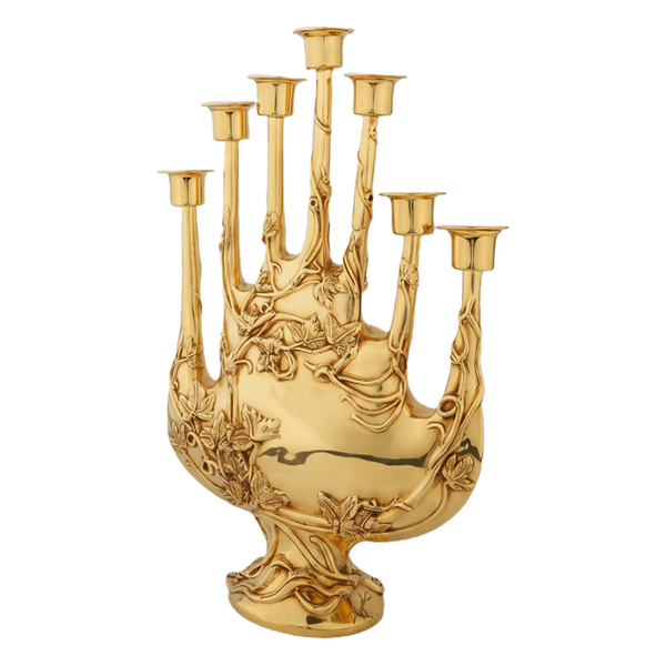 Candelabro de Oro de 7 Brazos