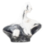 Silver sculpted woman figurine