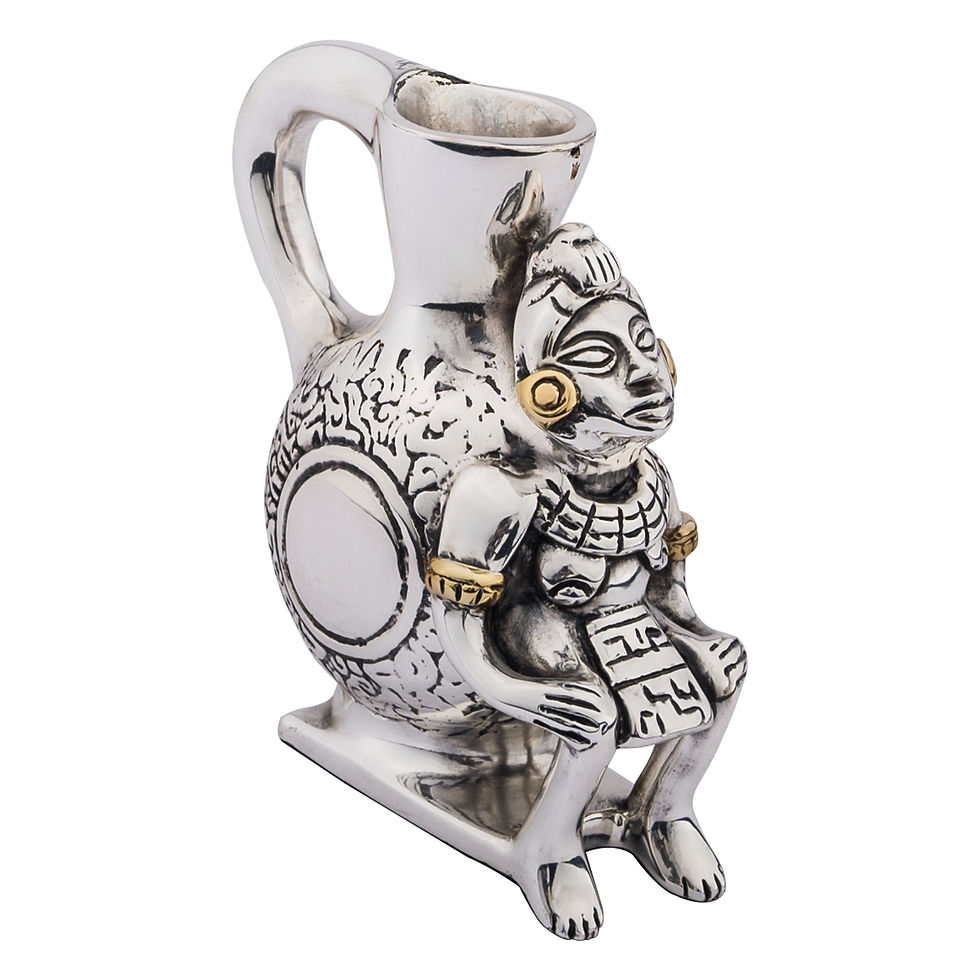 Thumbnail: Toltec Silver Vessel Aztec Art