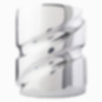 Silver vase with swirling design