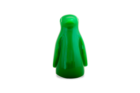 Green Sculpture of a Penguin