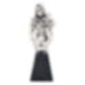 Silver Mayan Head Statue