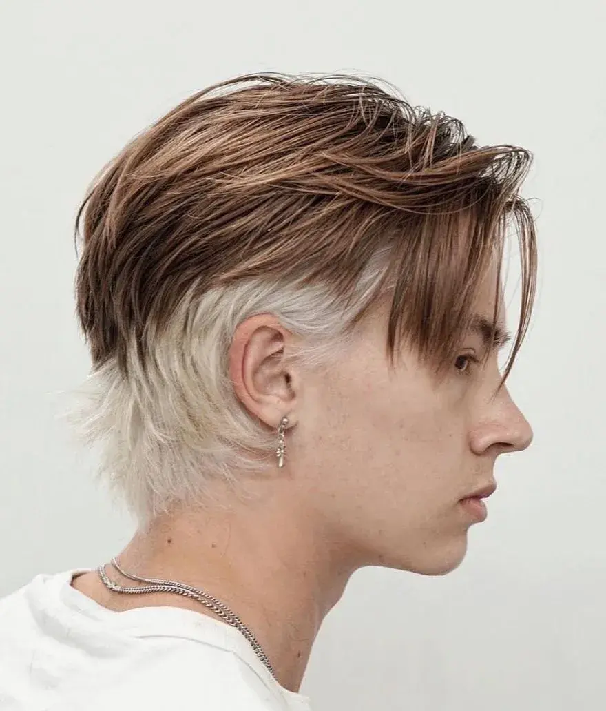 Profile of man with two-tone men's hair colouring Richmond