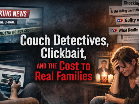 couch detectives, clickbait, and the cost to real families