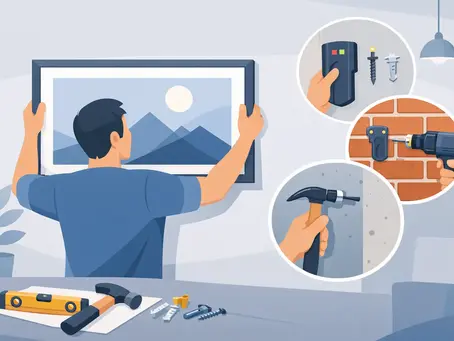 How to Hang Heavy Pictures Safely on Any Wall