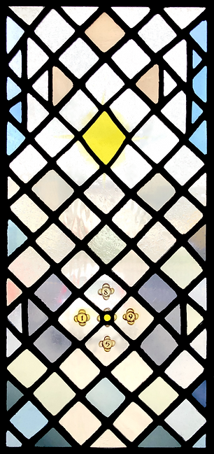 Pascal Candle detail in Window 2: The Resurrection, in the church of Saints Leonard and Fergus, Dundee, Scotland. Designed and made by AJ Naylor.
