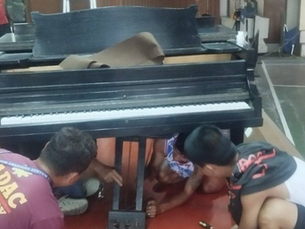 A Grand Gift: The Chase Hackley Piano Takes Center Stage in the Cardinal Sin Gymnasium