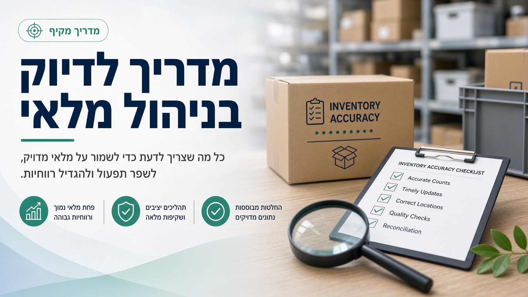 דיוק מלאי: איך מחשבים, מה נחשב טוב ו-8 דרכים לשיפור