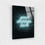 Küçük resim: Neon customized signs on dark background tempered glass art as if neon text bann