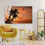 Thumbnail: Palm Tree SunSet, Tempered Glass Wall Art, Large Wall Art, Nature Art, Sea Art,