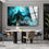 Thumbnail: Storm Clouds Wall Art on Tempered Glass Panel Mystical Sky Skyscape Blue Aesthet